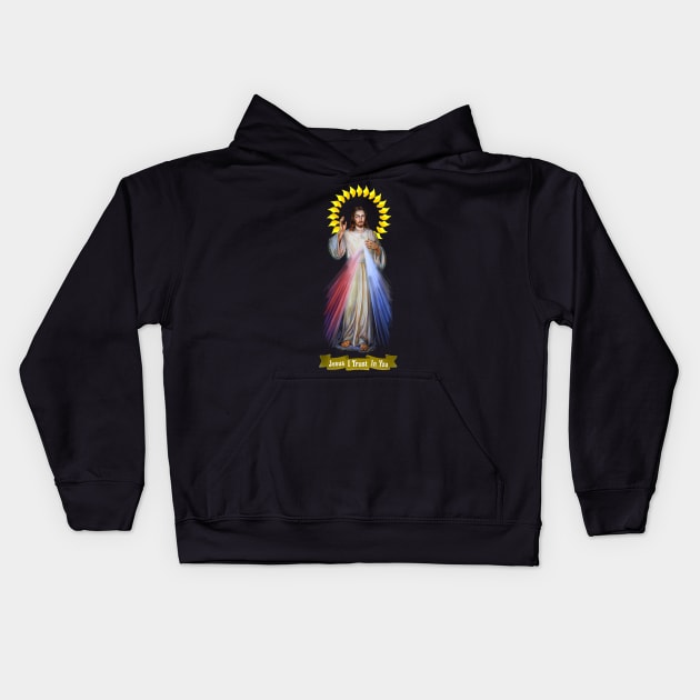 Jesus Divine Mercy - Jesus I Trust in You Kids Hoodie by hispanicworld